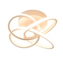 Lampa sufitowa LED NETTLIFE do sypialni – 28 W, 3000 K, ciepła biel, lampa do przedpokoju, biała