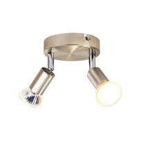 Lampa sufitowa LED NETTLIFE GU10 – 2 nowoczesne okrągłe reflektory sufitowe Reflektory sufitowe 350° do kuchni Przedpokój Sypialnia Pokój dzienny – Bez chromowanej żarówki