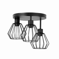 Lampa sufitowa OKRĄGŁA PLAFON DIAMENT BRYLANT LOFT czarna