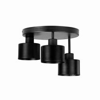 Lampa sufitowa OKRĄGŁA PLAFON WALEC PUSZKA LOFT czarna