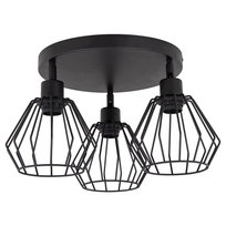 Lampa sufitowa okrągła PLAFON Z PRZEGUBAMI DIAMENT BRYLANT LOFT czarna