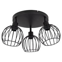 Lampa sufitowa okrągła PLAFON Z PRZEGUBAMI KULA BRYLANT LOFT czarna