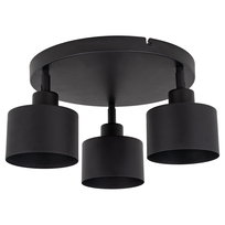 Lampa sufitowa okrągła PLAFON Z PRZEGUBAMI WALEC PUSZKA LOFT czarna