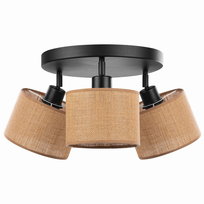 Lampa sufitowa PLAFON z przegubamiI RUSTYKALNA ABAŻUR JUTA beżowy