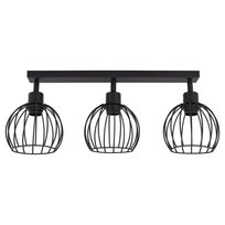 Lampa sufitowa podłużna PLAFON Z PRZEGUBAMI KULA BRYLANT LOFT czarna