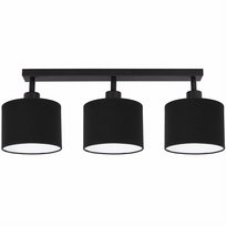 Lampa sufitowa podłużna PLAFON Z PRZEGUBAMI LOFT ABAŻUR czarny