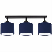 Lampa sufitowa podłużna PLAFON Z PRZEGUBAMI LOFT ABAŻUR granatowy