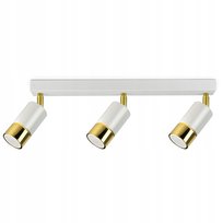 Lampa Sufitowa SPOT Tuby Metal Biała Złot LED GU10 Luxolar