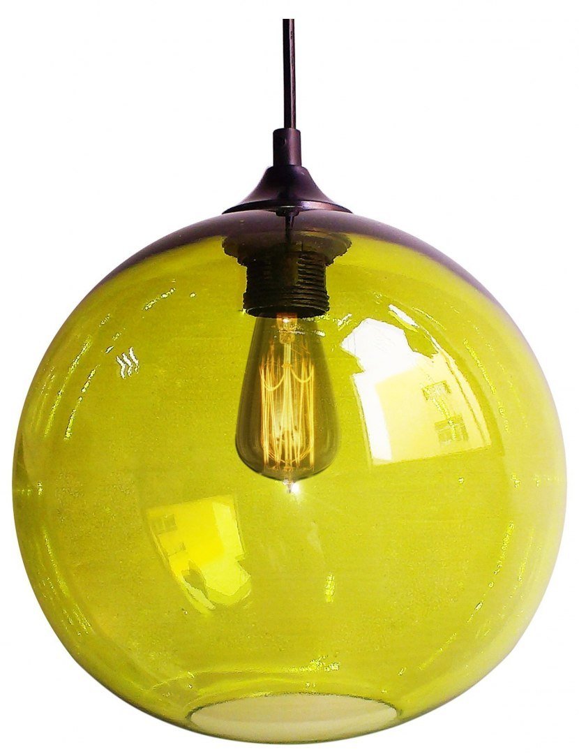 Фото - Люстра / світильник Candellux Lampa sufitowa szklana kula zielona Edison  31-29546-Z 