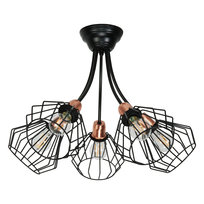 Lampa Sufitowa Wisząca Led Plafon Żyrandol Modern Druciane Koszyki 5xe27 Flip 14-470