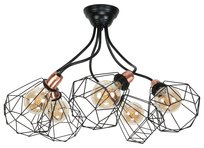 Lampa Sufitowa Wisząca Led Plafon Żyrandol Modern Druciane Koszyki 5xe27 Korleone 14-860