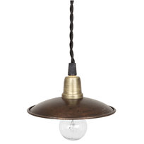 LAMPA SUFITOWA WISZĄCA LOFT BRĄZOWA E27 MAŁA 14cm okrągła metalowa loftowa