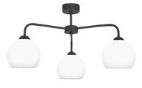Lampa Sufitowa Wisząca Żyrandol Białe Kule do Salonu Czarna Led 3xe27 Chorus Bianco 13-772