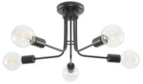 Lampa Sufitowa Wisząca Żyrandol do Salonu Czarny Loft Led 5xe27 Frida Negro 11-410