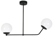 Lampa Sufitowa Żyrandol Plafon Loft Led Białe Kule Czarna 2xe14 Calipso 13-839