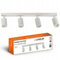 Lampa Sufitowa Żyrandol Plafon Tuby Metal SPOT BG4 LED 4xGU10 Biała Luxolar