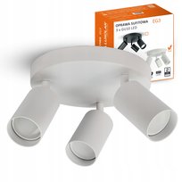 Lampa Sufitowa Żyrandol Plafon Tuby Metal SPOT EG3 LED GU10 Biała Luxolar