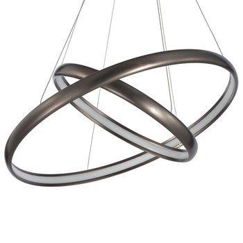 LAMPA wisząca AXEL MD17025-2A COFFE+WH Italux metalowa OPRAWA futurystyczny zwis LED 38W 3000K pierścienie rings brązowe - ITALUX