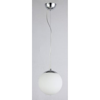 Lampa wisząca AZZARDO White Ball, biało-srebrna, 1x40W, 150x20 cm - AZzardo