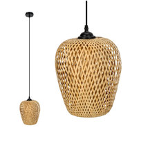 Lampa wisząca BAMBUSOWA BERN boho sufitowa PLECIONA naturalna E27 