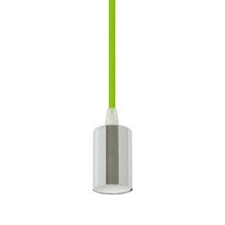 Lampa wisząca chrom zielony okrągła tubka E27 Green Holder-Chrome Canopy VT-7338-GN 3785 V-TAC - V-TAC