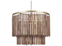 Lampa wisząca drewno mango ciemna KAVERI