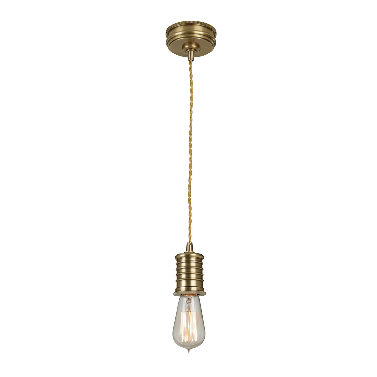 Фото - Люстра / світильник Elstead Lighting Lampa wisząca  Douille, 1x60 W, E27, złota, 25,5-215,5x10 