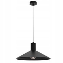 Lampa wisząca Ewilight TOSCANA E27 metalowy czarny klosz daszek