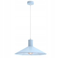 Lampa wisząca Ewilight TOSCANA E27 metalowy niebieski klosz daszek