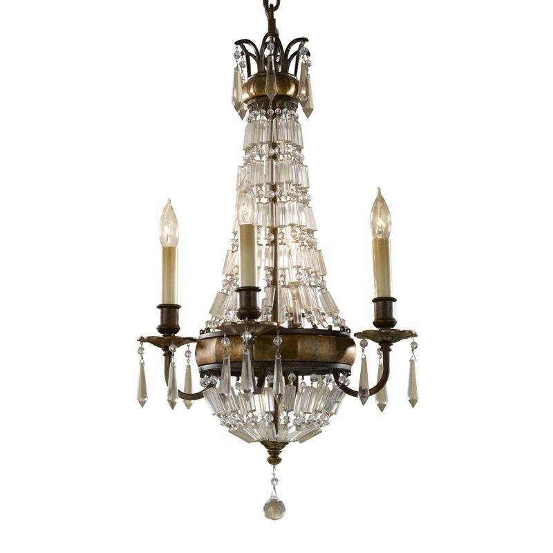 Zdjęcia - Żyrandol / lampa Feiss Lampa wisząca  Bellini, brązowo-srebrna, 4x60W, 70x36,2 cm 