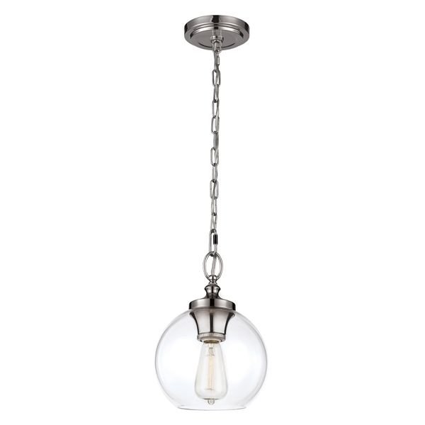 Zdjęcia - Żyrandol / lampa Feiss Lampa wisząca  Tabby, srebrna, 1x60W, 44,5x21,6 cm 