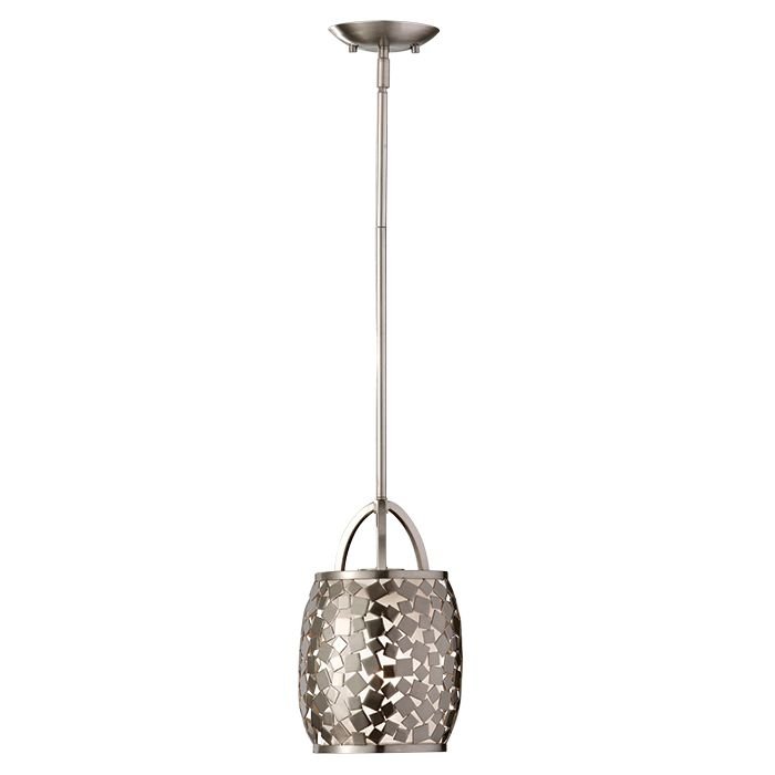 Zdjęcia - Żyrandol / lampa Feiss Lampa wisząca  Zara, srebrna, 1x60W, 35,8x18,4 cm 