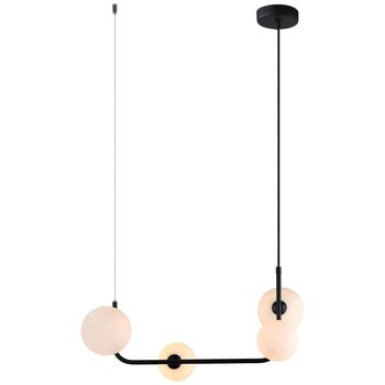 LAMPA wisząca FERRAND MDM-4123/4 BK Italux szklana OPRAWA zwis kule balls molekuły czarne białe - ITALUX