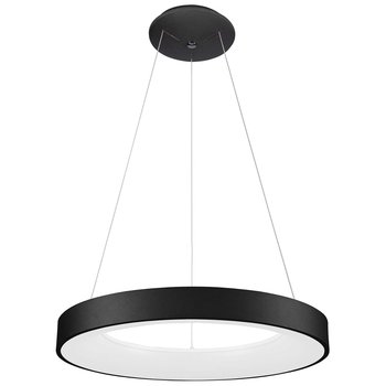 LAMPA wisząca GIULIA 5304-850RP-BK-3 Italux zwieszana OPRAWA okrągła LED 50W 3000K metalowy pierścień ring czarny - ITALUX