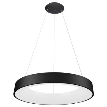 LAMPA wisząca GIULIA 5304-880RP-BK-3 Italux metalowa OPRAWA okrągła LED 80W 3000K zwis pierścień ring czarny - ITALUX