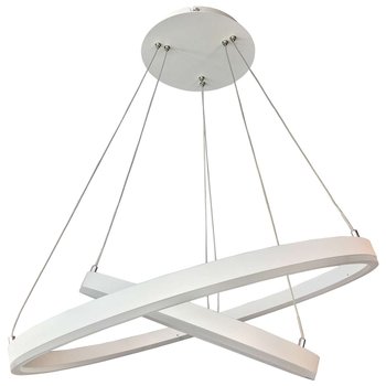 LAMPA wisząca JOVITA 5239-874RP-WH-3 Italux futurystyczna OPRAWA zwis LED 74W 3000K pierścienie rings białe - ITALUX