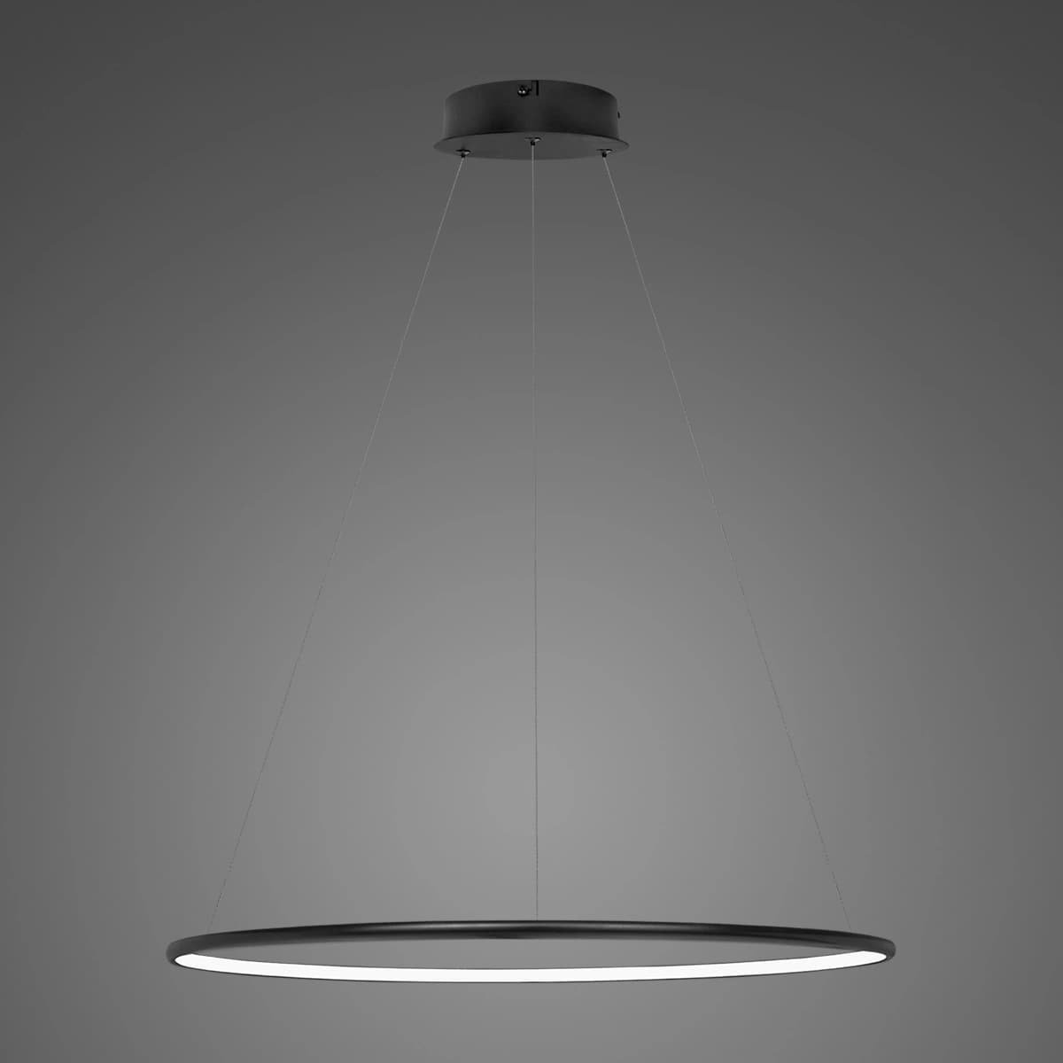 Lampa wisząca Ledowe Okręgi No.1 Φ60 in 4k czarna ściemnialna Altavola ...