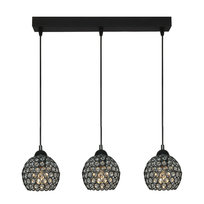 Lampa Wisząca Listwa Żyrandol Zwis Nowoczesna Kryształki Klosze 3xe27 Klaudiusz 14-742