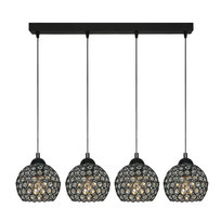 Lampa Wisząca Listwa Żyrandol Zwis Nowoczesna Kryształki Klosze 4xe27 Klaudiusz 14-741