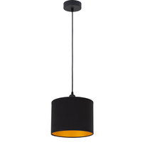 Lampa wisząca LOFT mini ABAŻUR czarny złoty