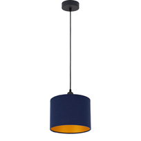 Lampa wisząca LOFT mini ABAŻUR granatowy złoty