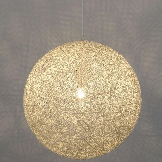 Фото - Люстра / світильник King Home Lampa wisząca Luna ażurowy zwis kula ball ekologiczna biała 