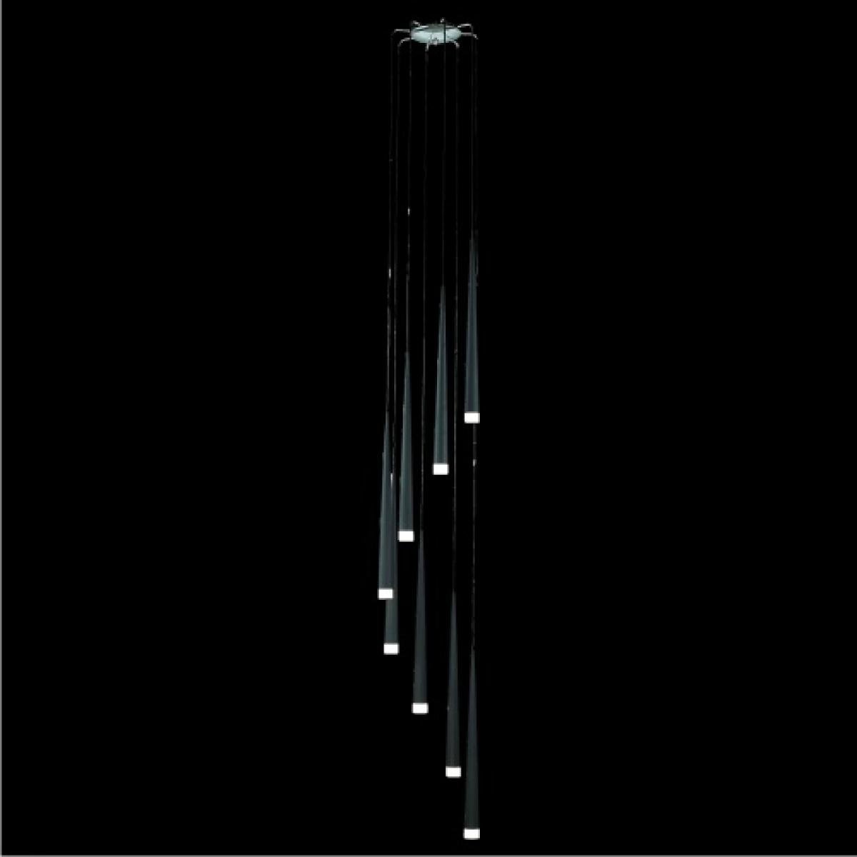 Фото - Люстра / світильник LUXERA Lampa wisząca  Ebony, czarno-srebrna, 33W, 280x35 cm 