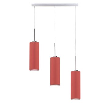 Lampa wisząca LYSNE Borneo, 3x60 W, E27, czerwona/chrom, 120x65 cm - LYSNE