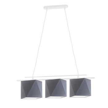 Lampa wisząca LYSNE Malibu, 3x60 W, E27, stalowa/biała, 120x77 cm - LYSNE