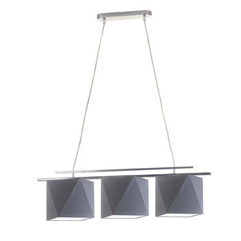 Lampa wisząca LYSNE Malibu, 3x60 W, E27, stalowa/srebrna, 120x77 cm - LYSNE