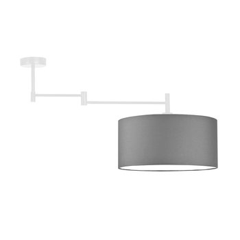 Lampa wisząca LYSNE Rangun, 60 W, E27, stalowa/biała, 37x90 cm - LYSNE