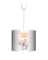 Lampa wisząca mała - Koala z balonikiem (różowo-biała)