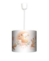 Lampa wisząca mała - Pastelove liski (brzoskwiniowa)