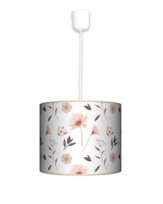 Lampa wisząca mała - Pastelowe kwiatki (różowo-biała)